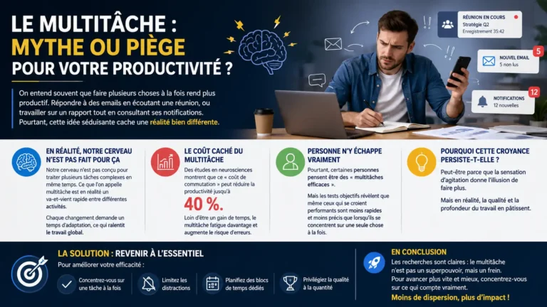 Multitâche : mythe ou réalité de l'efficacité ?