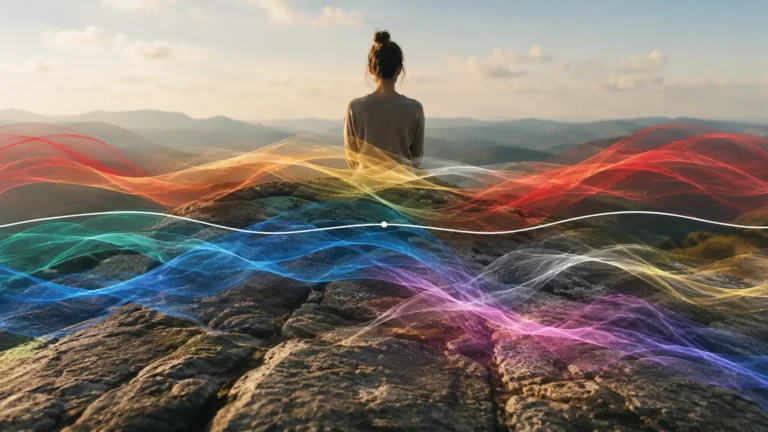 Illustration réaliste sur le contrôle des émotions et la régulation émotionnelle du cerveau humain.
