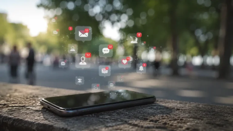 la dépendance aux notifications et l’attention fragmentée par les smartphones