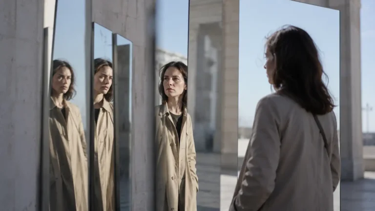 Illustration réaliste du gaslighting et de ses effets psychologiques progressifs sur la perception et la confiance en soi