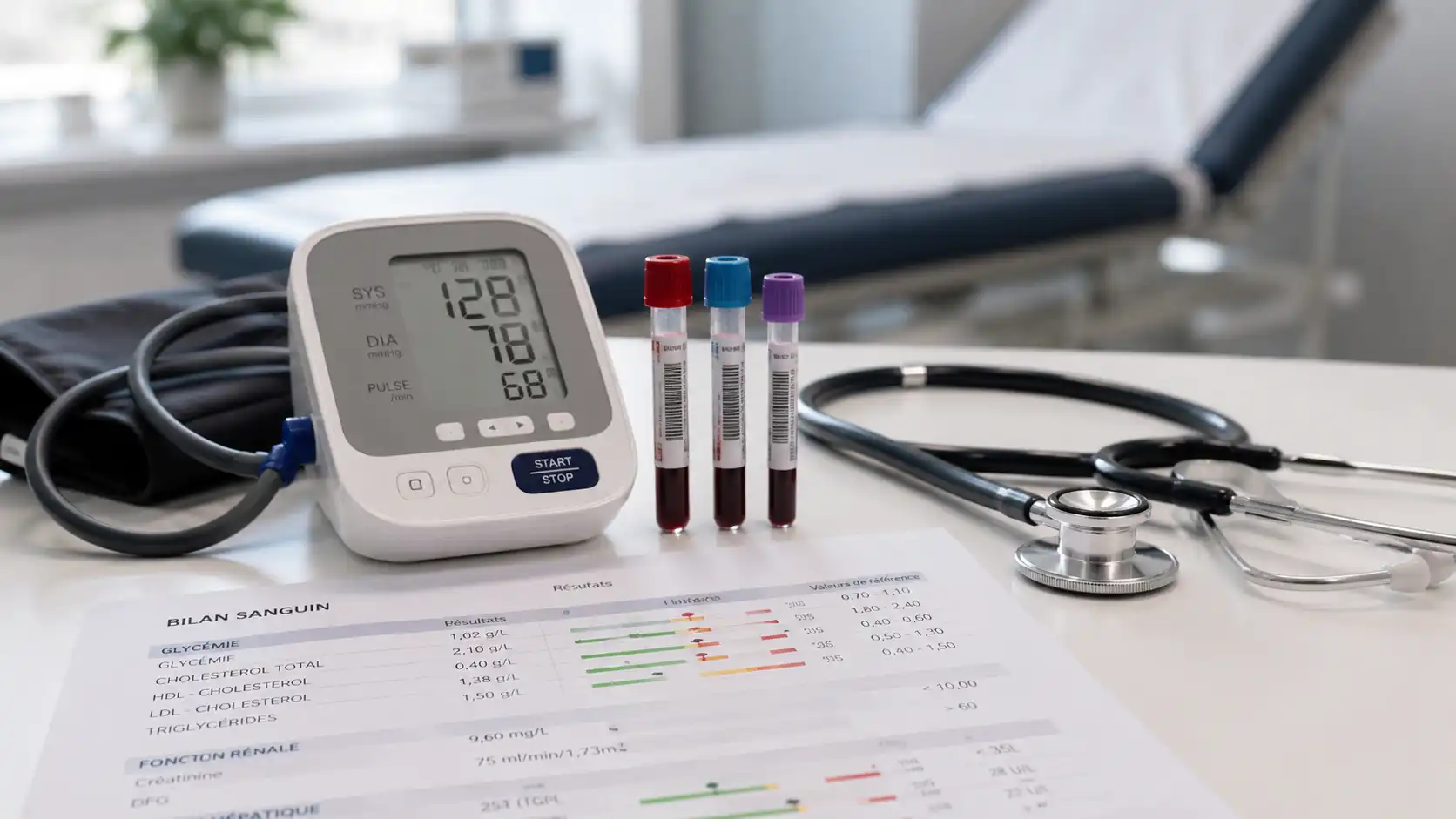 Résultats de check-up médical révélant des anomalies chez une personne sans symptômes apparents