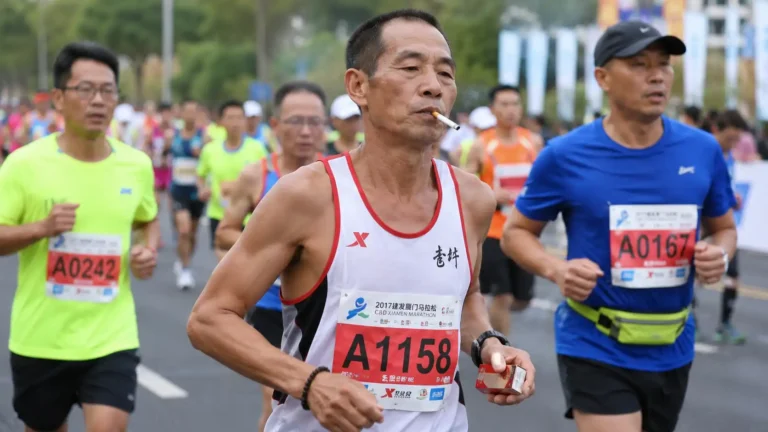Il court un marathon en fumant : l’incroyable histoire de « l’oncle Chen »